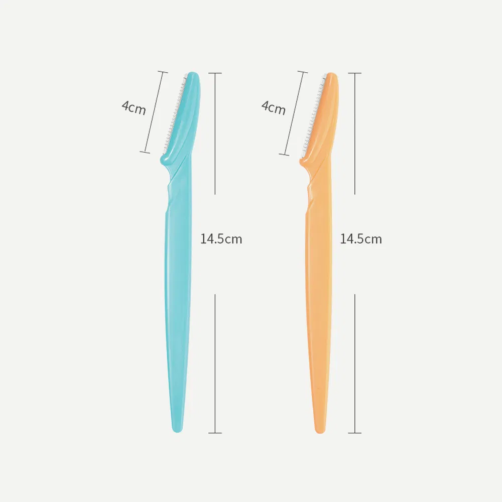 Excellent Quality Plastic Face Eyebrow Shaver Stainless Steel Facial Eye Brow Shaving Razor for Women