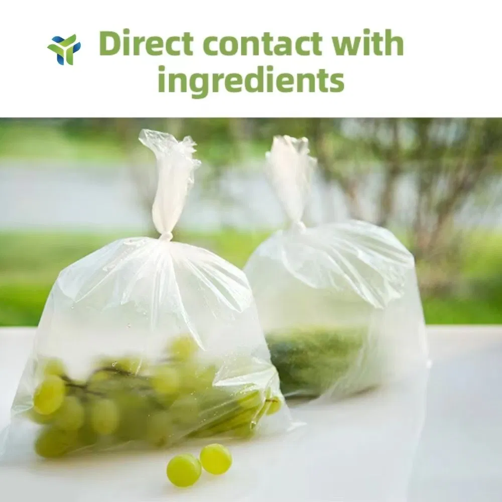 LDPE PE Premium Clear Transparent Fruits Vegetables Produce Plastic Fresh Bag Food Storage Bags Continuous Roll of Plastic Bags