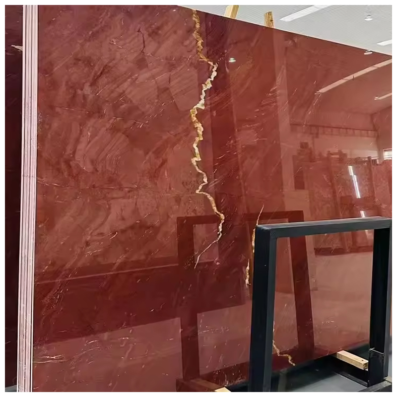 Brazilian Dark Red Polished Xango Exotic Quartzite for Feature Wall and Countertops
