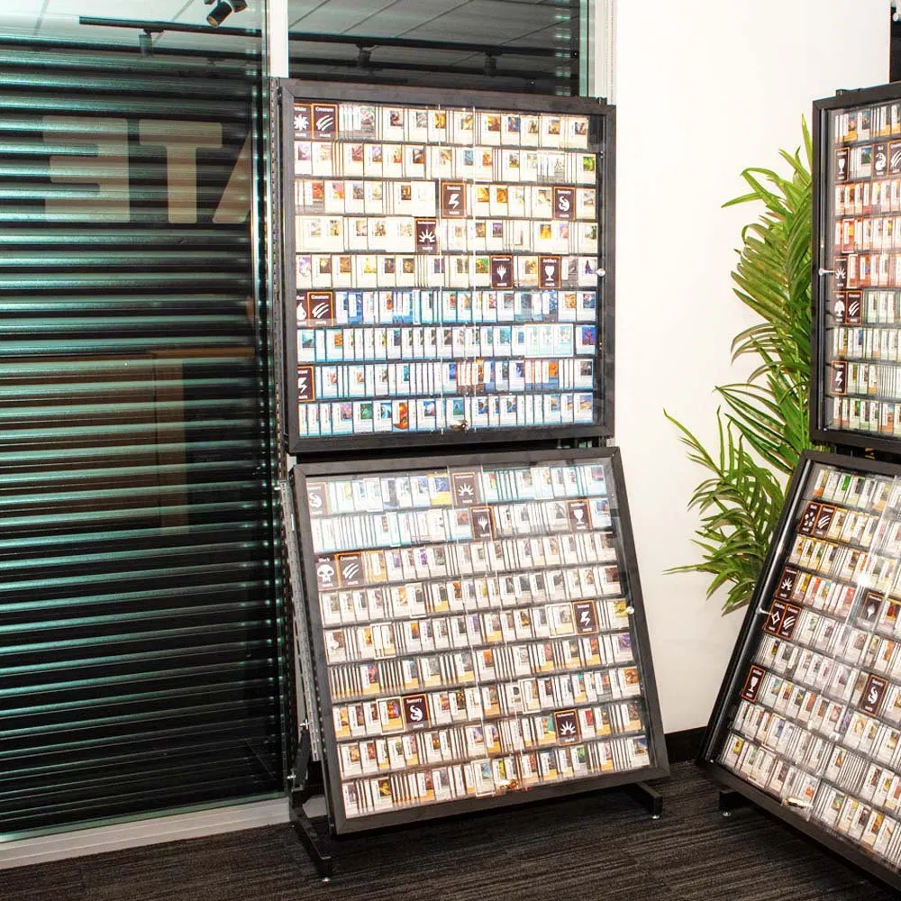 Safe Floor-Standing Customized Size Card Display Case for Creative and Cultural Store