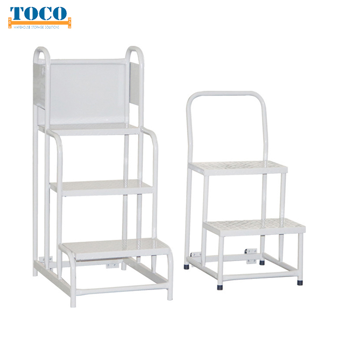 China Supplier Movable Order Picking Step Platform Ladder with Wheels
