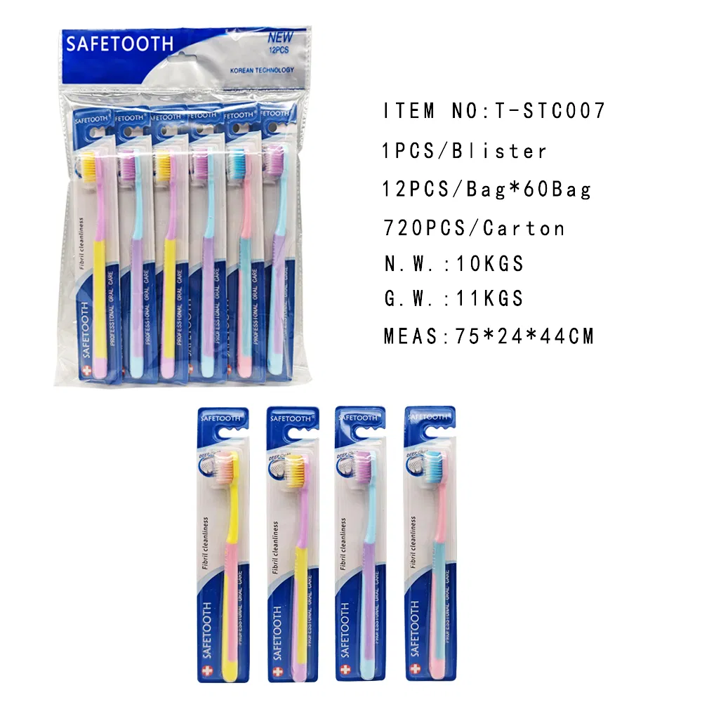 Hot Selling Custom Logo Antislip Handle Adult Toothbrush