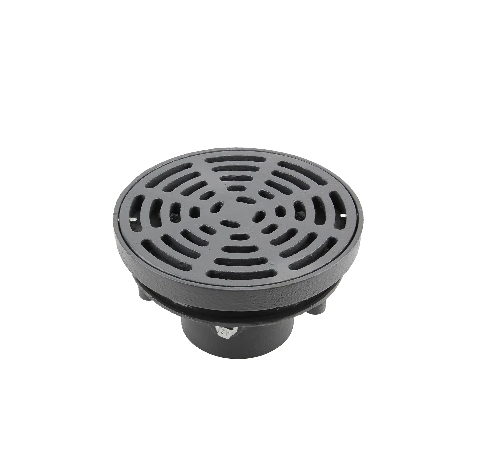 9'' Heavy Duty Adjustable Round Sanitary Stainless Steel Bathroom Linear Shower Grate Waste Top Cast Iron Floor Drain