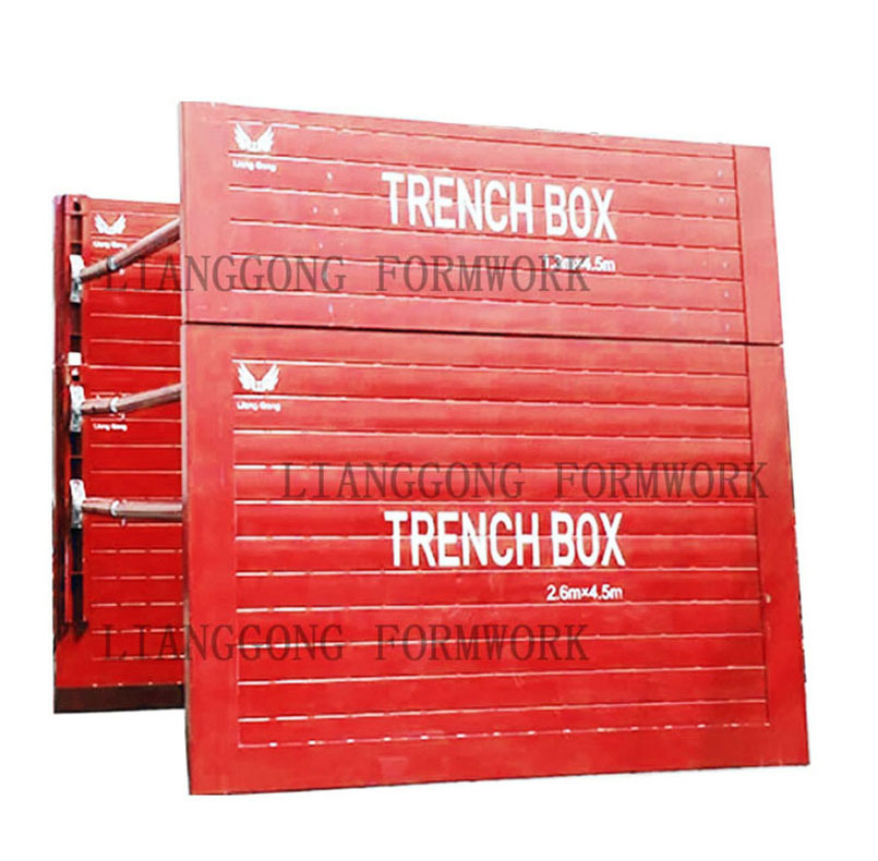 Manufacturer Reusable Trench Shields Trench Shoring Steel Trench Box for Supporting System