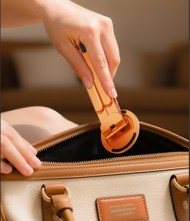 Multifunctional Magnetic Phone Holder Portable Aluminum Alloy Desktop Laptop Stand Foldable for Travel 360 Rotating Magnetic Travel Mount Tablet Mount