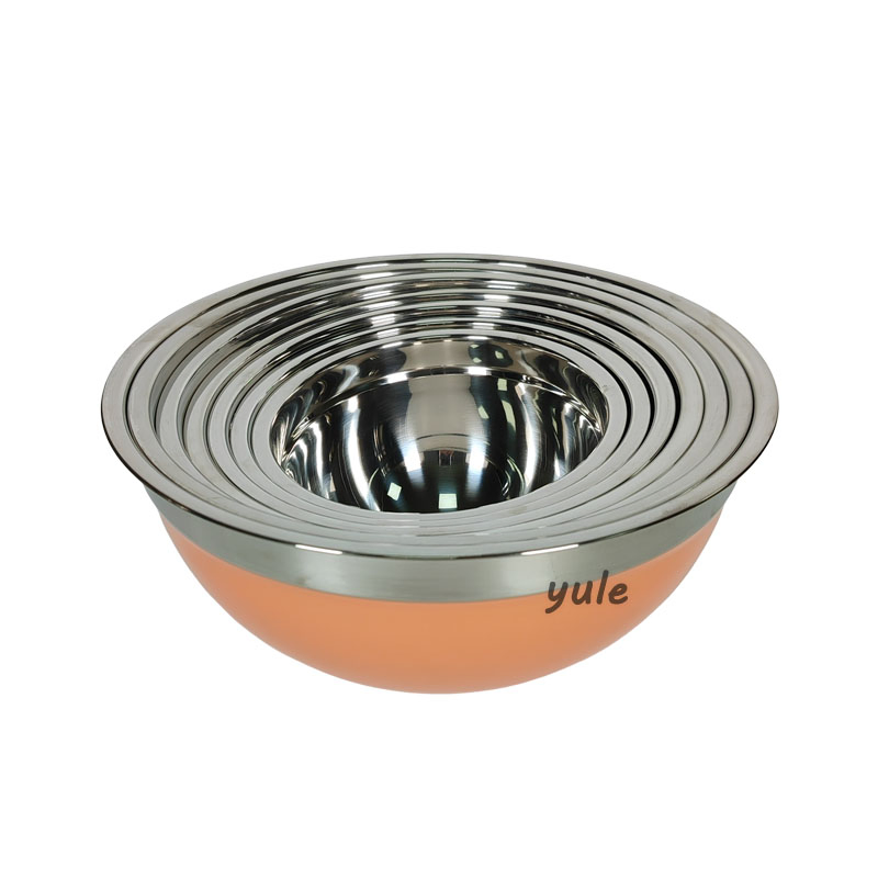 BPA Free Food Grade Safe SS304 Eco-Friendly Kitchen Gadgets Baking Assistant Mixing Bowl with Lid Stainless Steel Salad Bowl