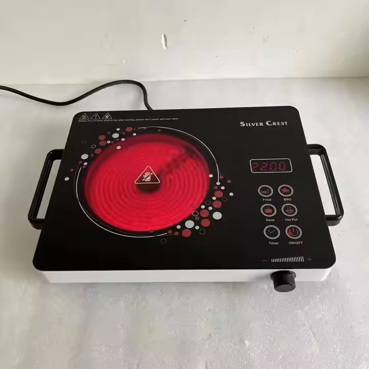 220V LED Display Induction Cooktop with Sensor Touch Hot Plate Countertop Burner High-Tech Induction Cooker