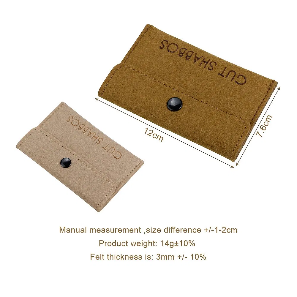 Custom Mini Business Card Coin Purse Key Card Holder Felt Purse Wallet Bag