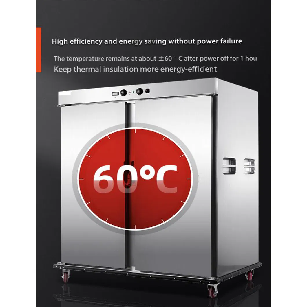 Commercial Grade Stainless Steel Double Door Food Warmer Cart