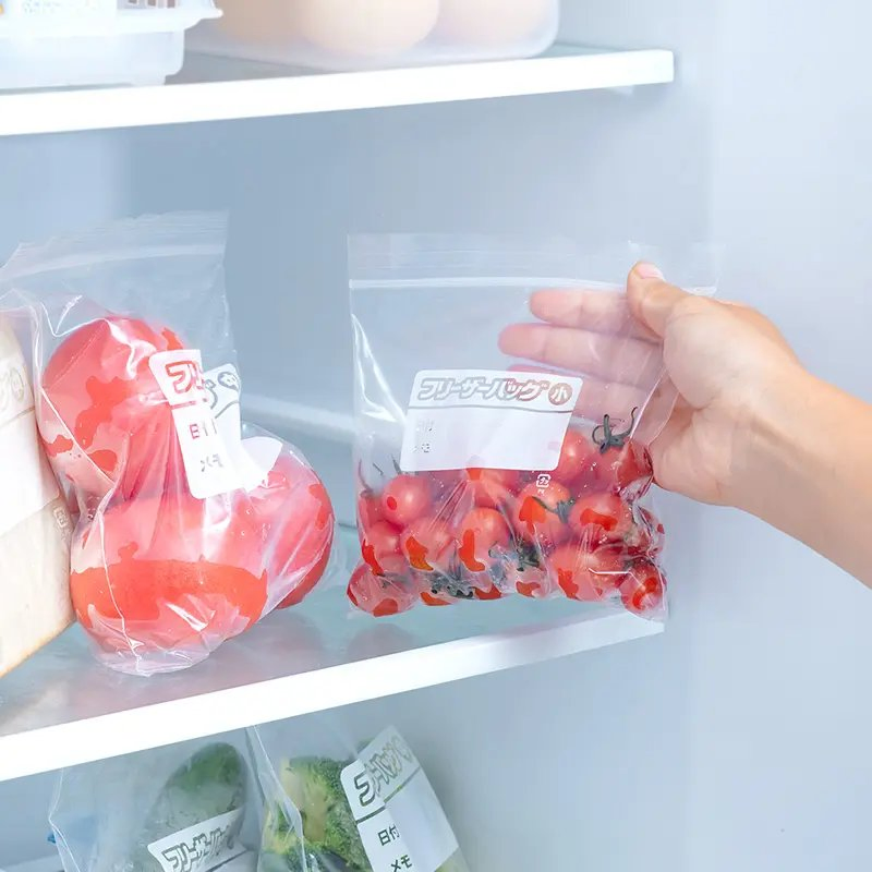 Leakproof Label Bags Sealable Kitchen Refrigerator Food Storage