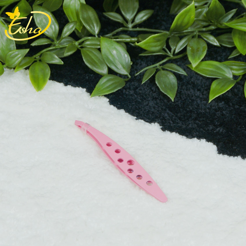 Beauty Slanted Eyebrow Tweezer Wholesale Stainless Steel Rounded Lashes Eyelash Extension Tweezers
