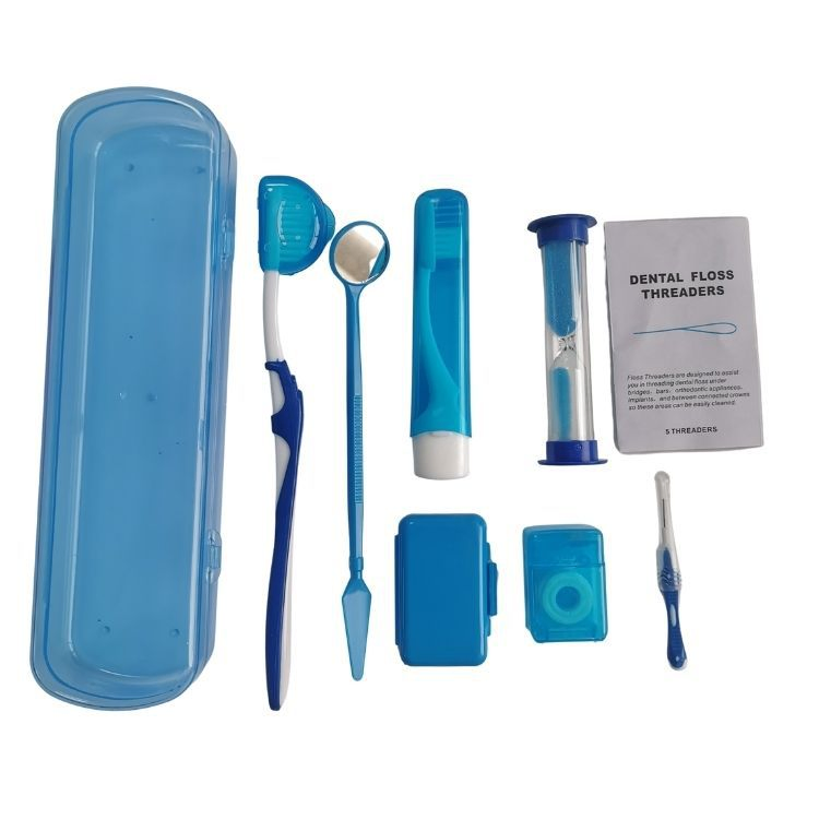Interdental Brushes Wax, Floss, and Toothbrush Portable Orthodontic Oral Care Kit