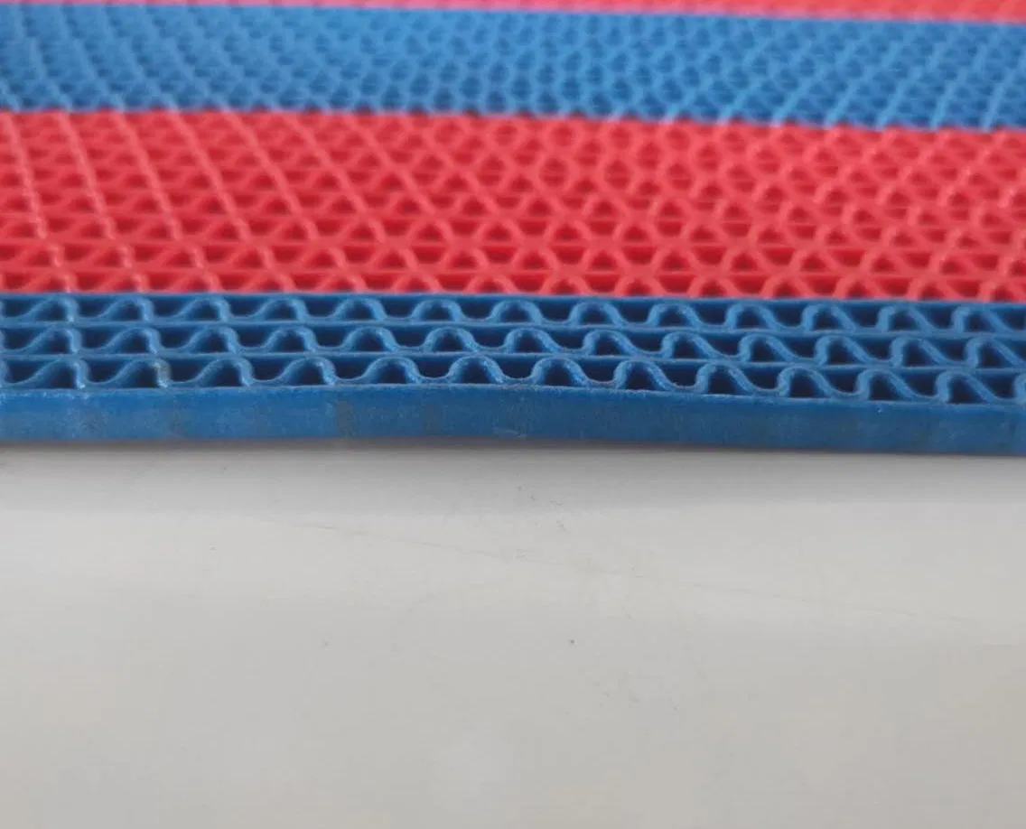 Stripe Color Waterproof Anti-Slip PVC Drainage Mat with S Design S Mat for Bathroom Kitchen