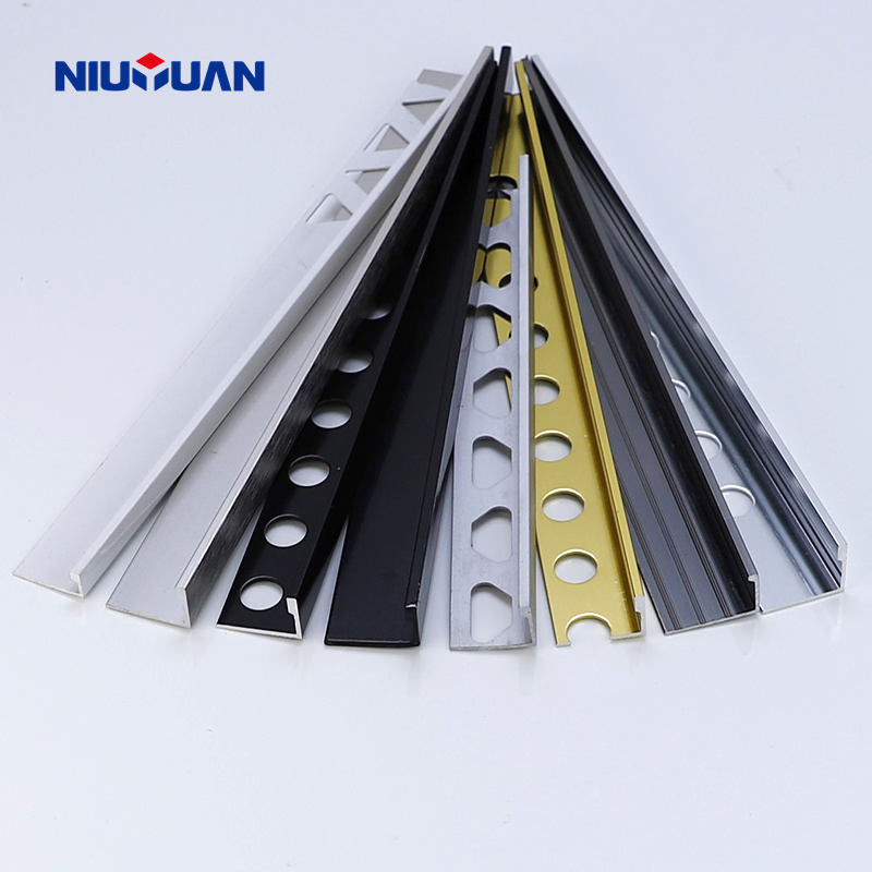 Free Sample Aluminum Tile Accessories Strip Profile Wall Tile Corner Metal Trim