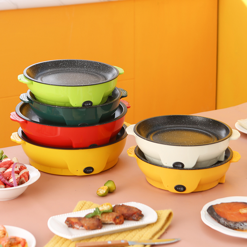 Kaiershi Non-Stick Electric Fry Pan with 2 Heat Levels & Auto Shut-off