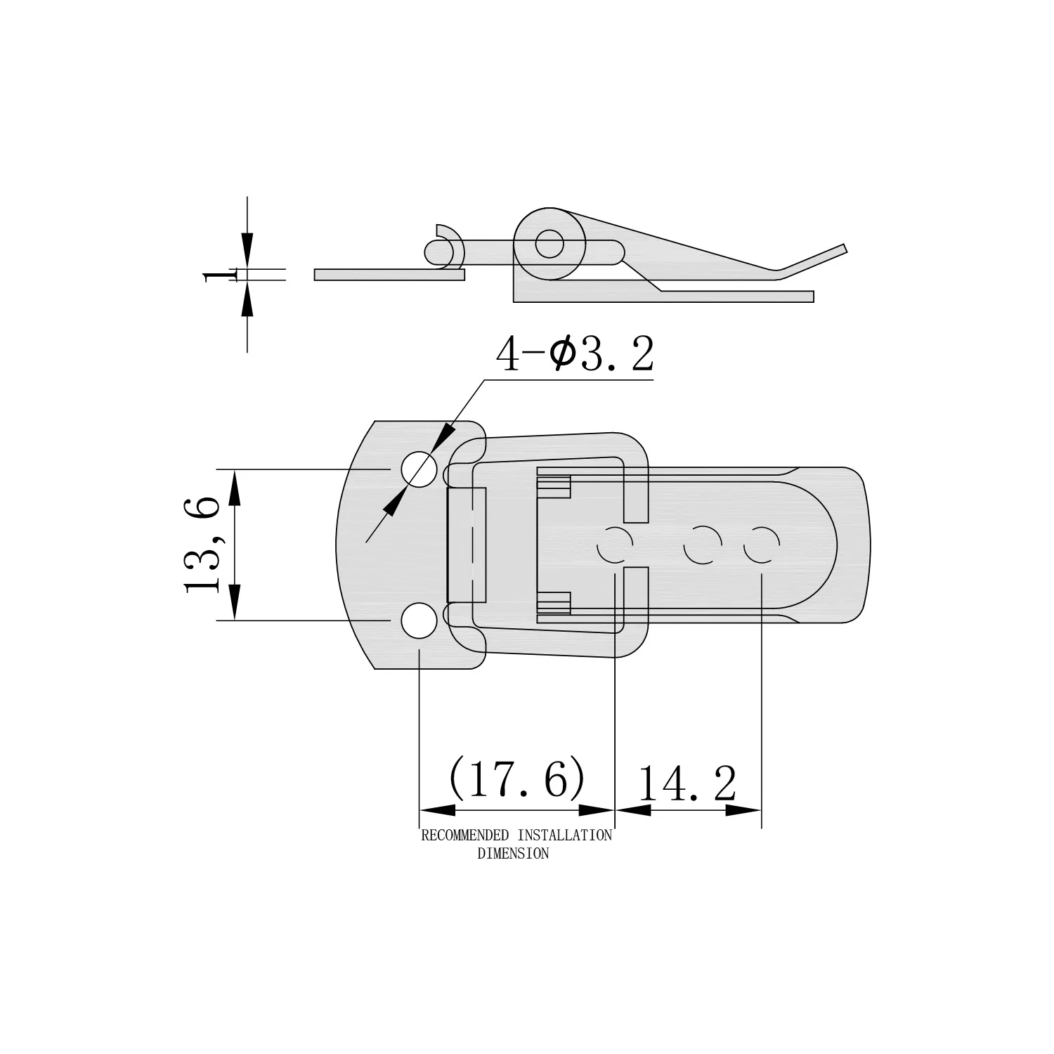 Manywell Stainless Steel Corrosion Resistant Latches C - 1007s for Marine Equipment