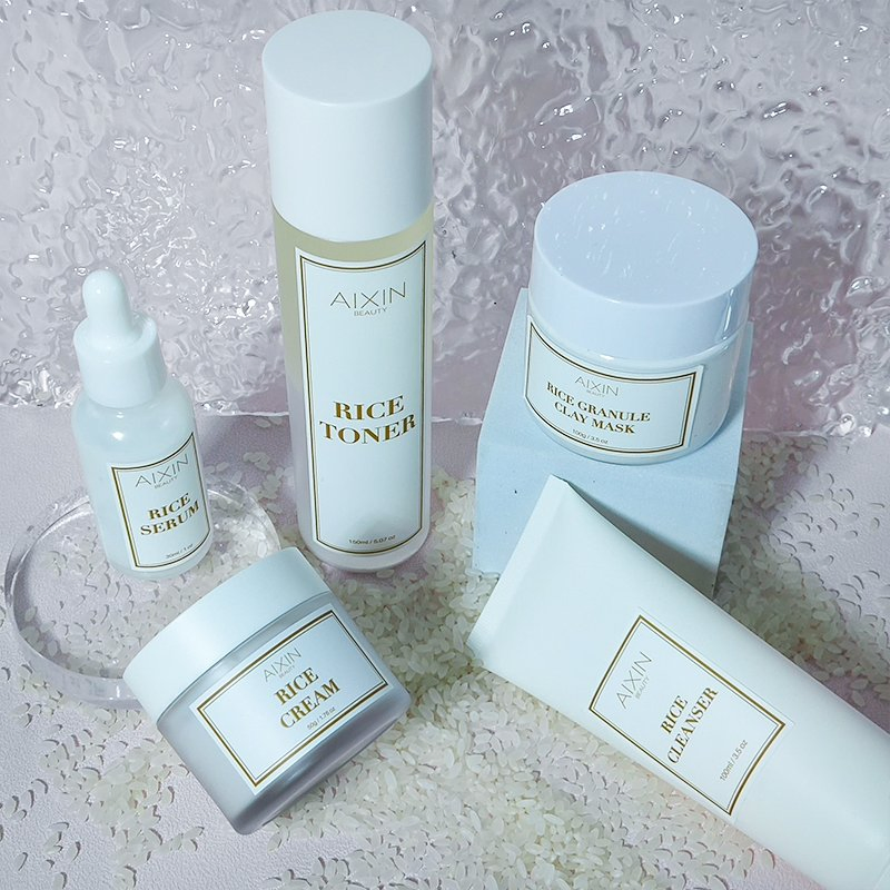 Beauty Cosmetics Skin Care Moisturizing Balancing Skin Rice Care Set
