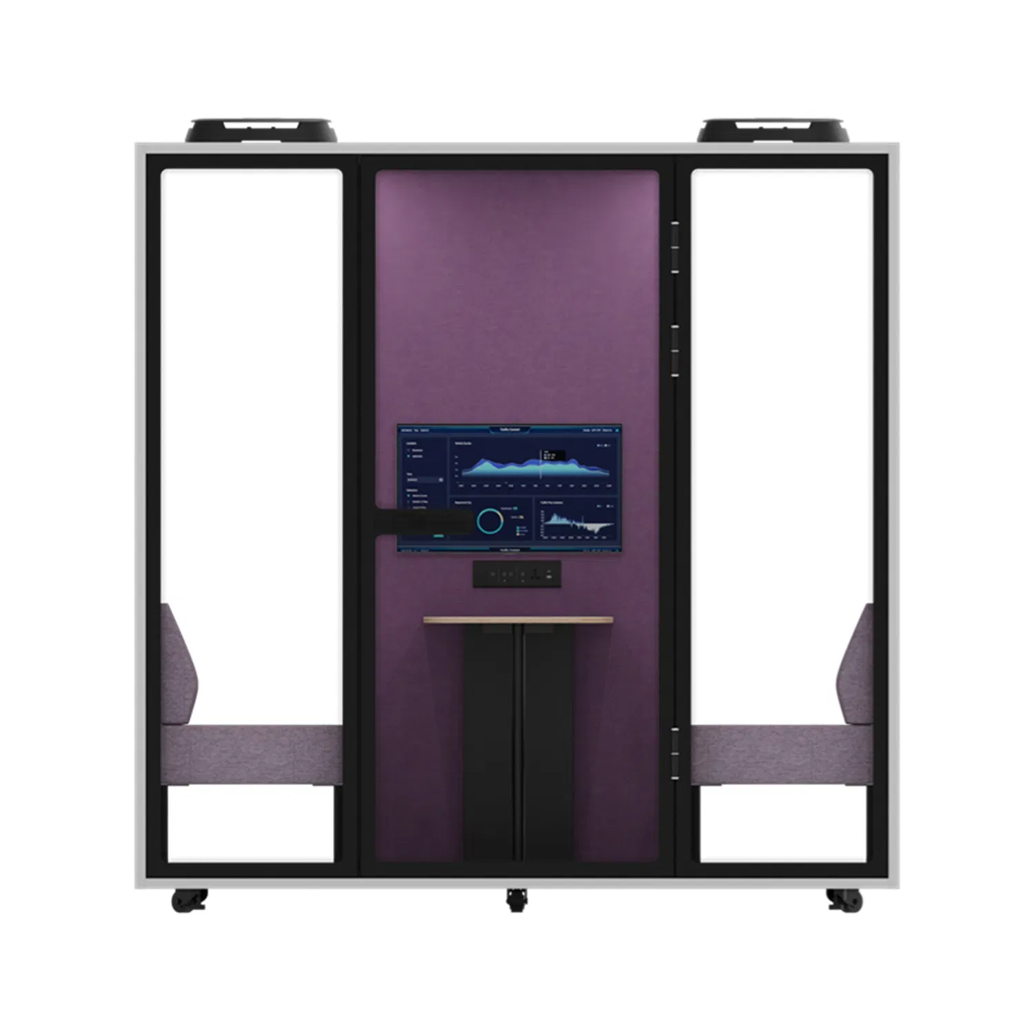 Simple Silent Soundproof Chatting Telephone Booth for Interview