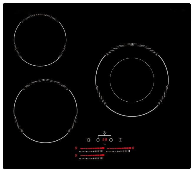 High Power Electric Ceramic Stove Household Kitchen Appliance 3 Burner Infrared Cooker Hob