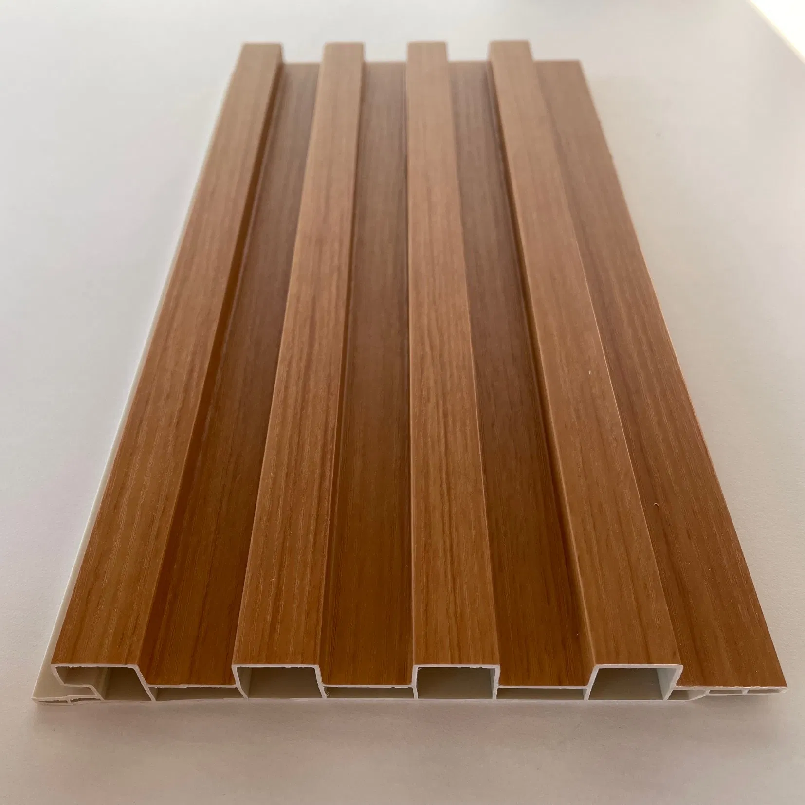 High Grade Hollow Design Indoor Interior Laminated Slat Fluted WPC Wall Panel