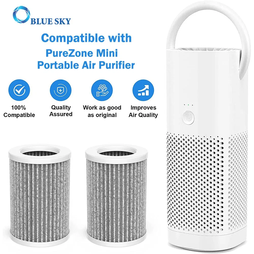 H13 True HEPA with Activated Carbon Replacement Filters Compatible with Purezone Mini Portable Air Purifier Part # Pepersap