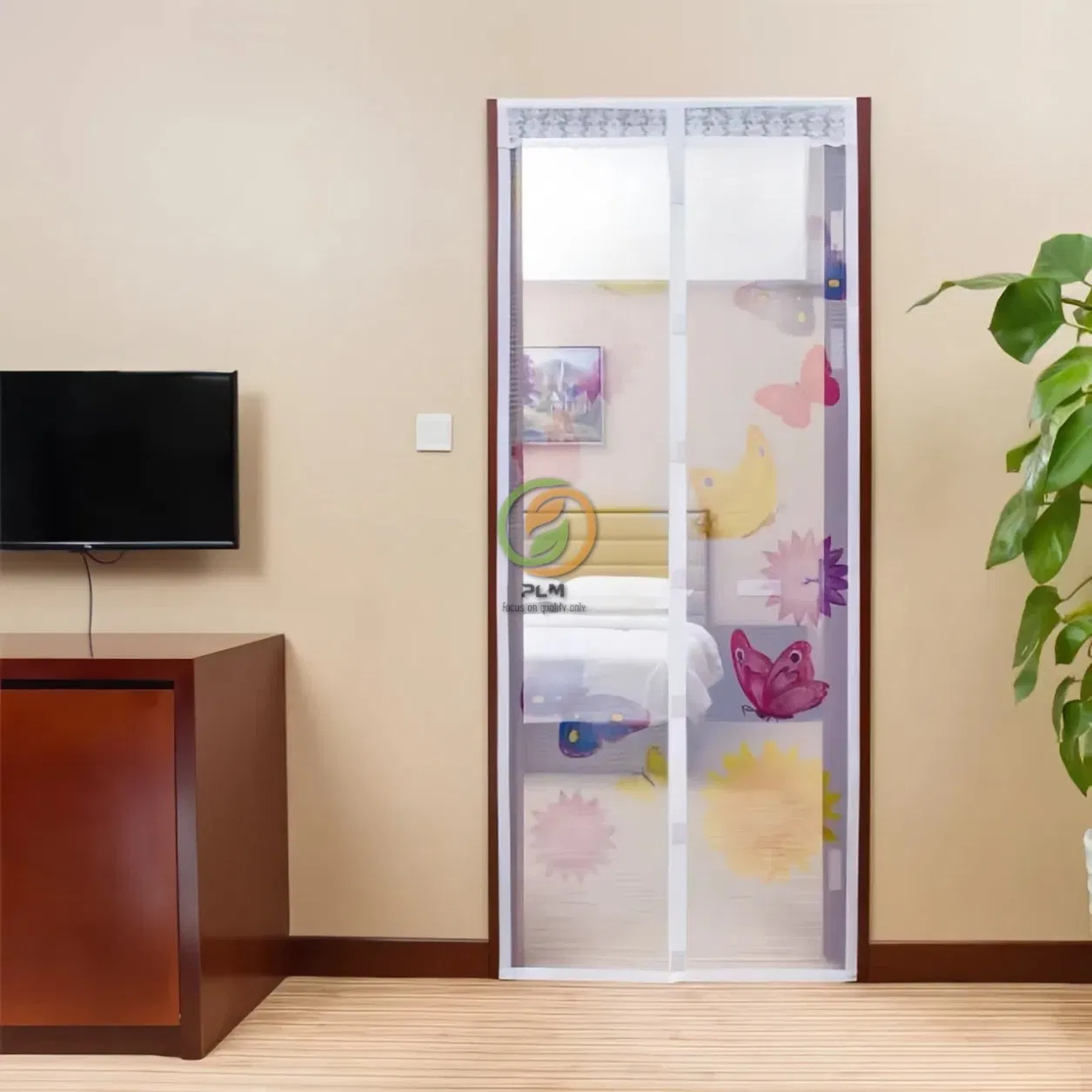 Automatic Closing Reinforced Magnetic Screen Door Curtain Summer Mosquito Net Anti Bug Fly Partition Curtain Mesh Door Screen