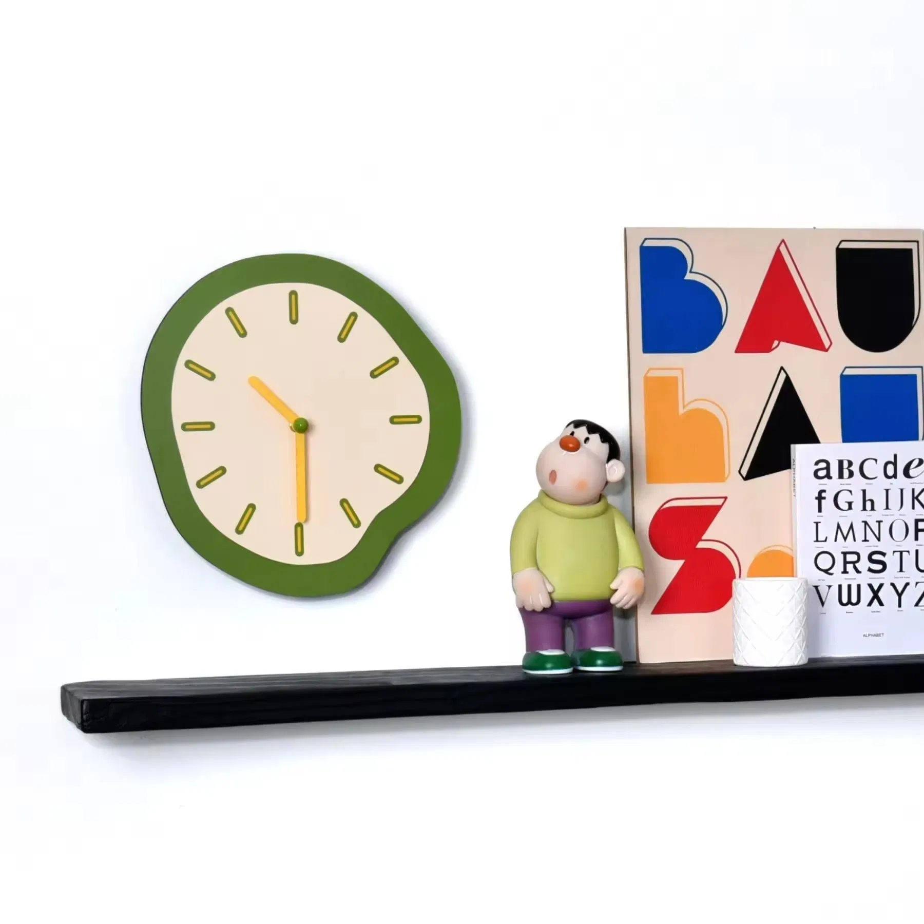 Cute Wall Clock Wall Clock Silent Non-Ticking Modern Clocks Battery Operated Classic for Office, Home, Bathroom, Kitchen, Bedroom, School, Living Room