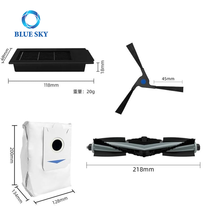 Main Brush HEPA Filter Dust Bag Replacement for Ecovacs Deebot X2 / X2 Omni / X2PRO / Dex86 Robot Vacuum Cleaner Spare Parts