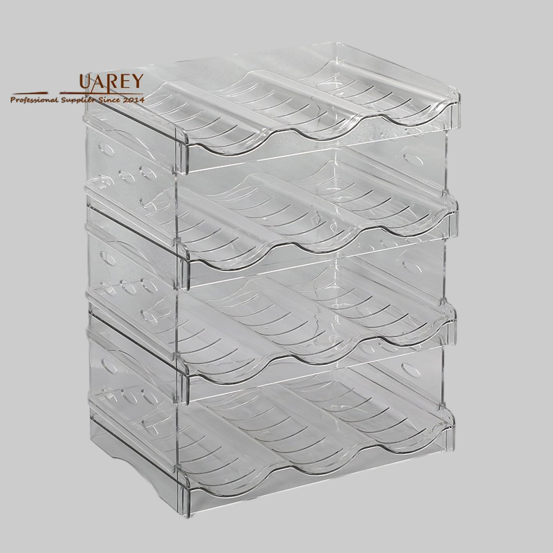 Stackable Wine Bottle Holder Rack for Fridge Cabinet