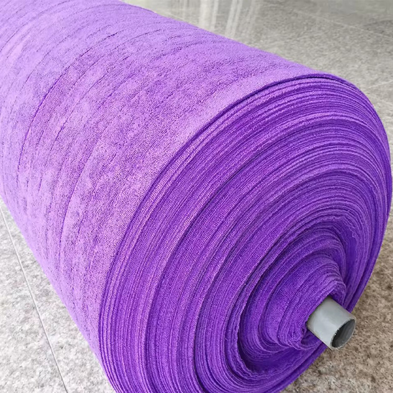 Soft Absorbent Floor Cleaning Cloth Materials 80% Polyester 20% Polyamide Wet Dry Dual Use Microfiber Mop Strip Refill Head Cloth Fabric Roll for Making Mop