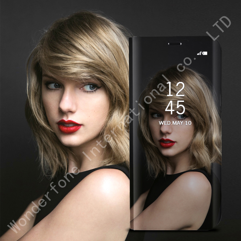 Mobile Phone Leather Case Mirror Reflex for iPhone and Samsung