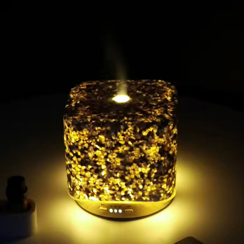 Wholesale Cold 200ml Cube Ultrasonic Terrazzo Essential Oil Air Diffuser