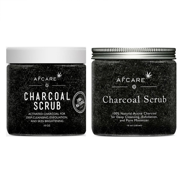 Private Label Exfoliating Deep Cleansing Whitening Natural Bamboo Charcoal Body Scrub
