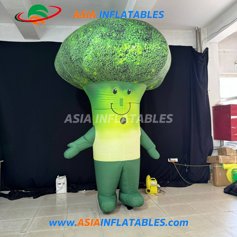 Parade Decoration Inflatable Cartoon Broccoli Costume Inflatable Vegetables for Stage Performance