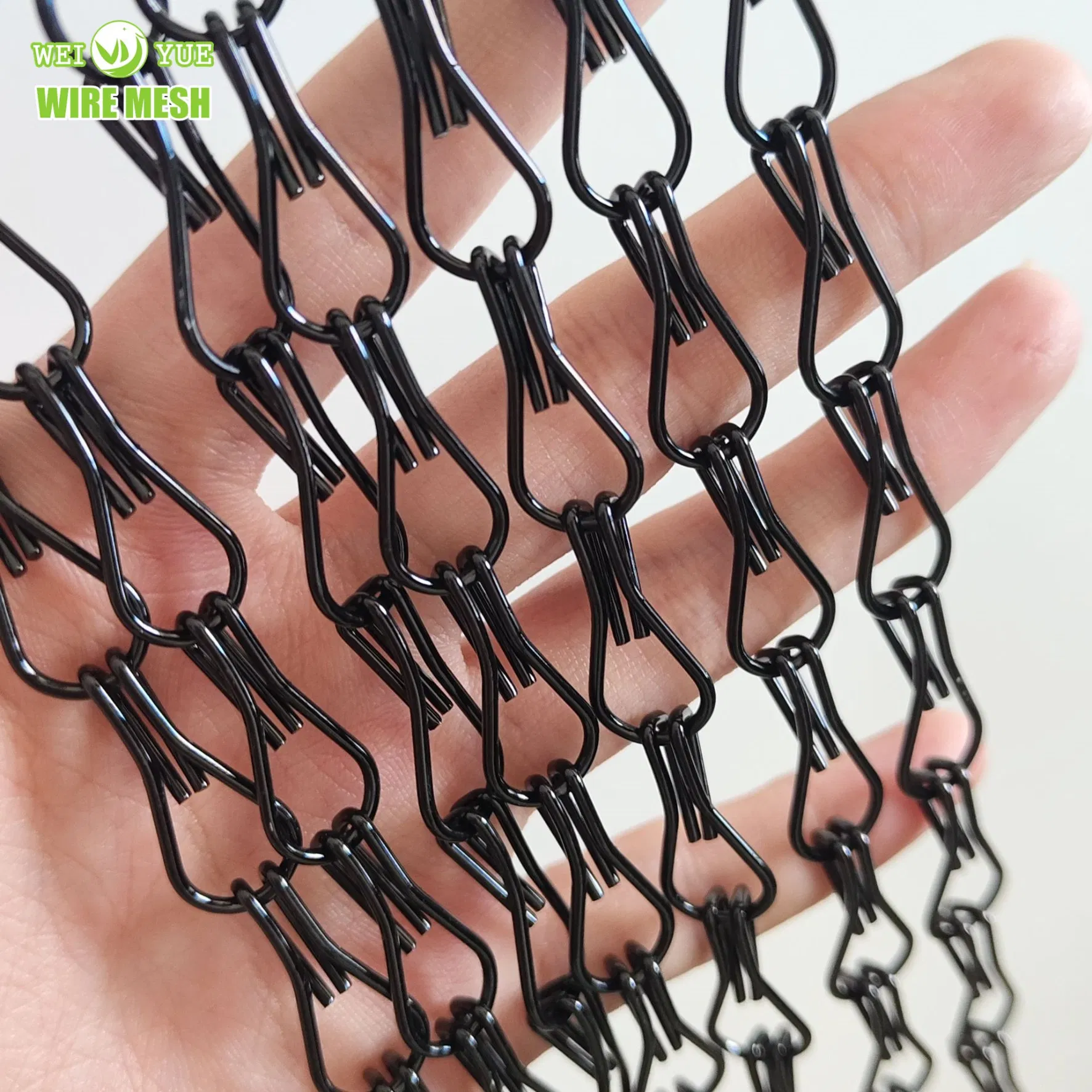 Aluminum Decorative Hanging Double Hook Chain Curtain Metal Fabrics