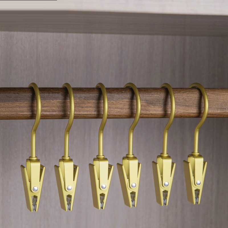 Aluminum Alloy Drying Clip Windproof Special Clothespin Home Storage Single Hanger Small Clips Pants Clip/Hat Clip/Socks Clips