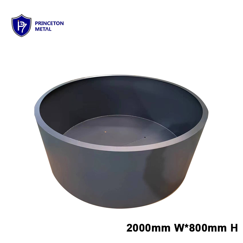 Princeton Metal Powder Coated Circle Aluminum Planter Box for House Office Backyard