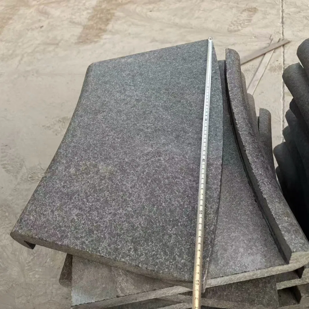 Pari Natural Stone Granite Cheap G684 C1 602.31X350.75X30/60mm Bull Nose Flamed Surface Decoration Material for Swimming Pool Coping