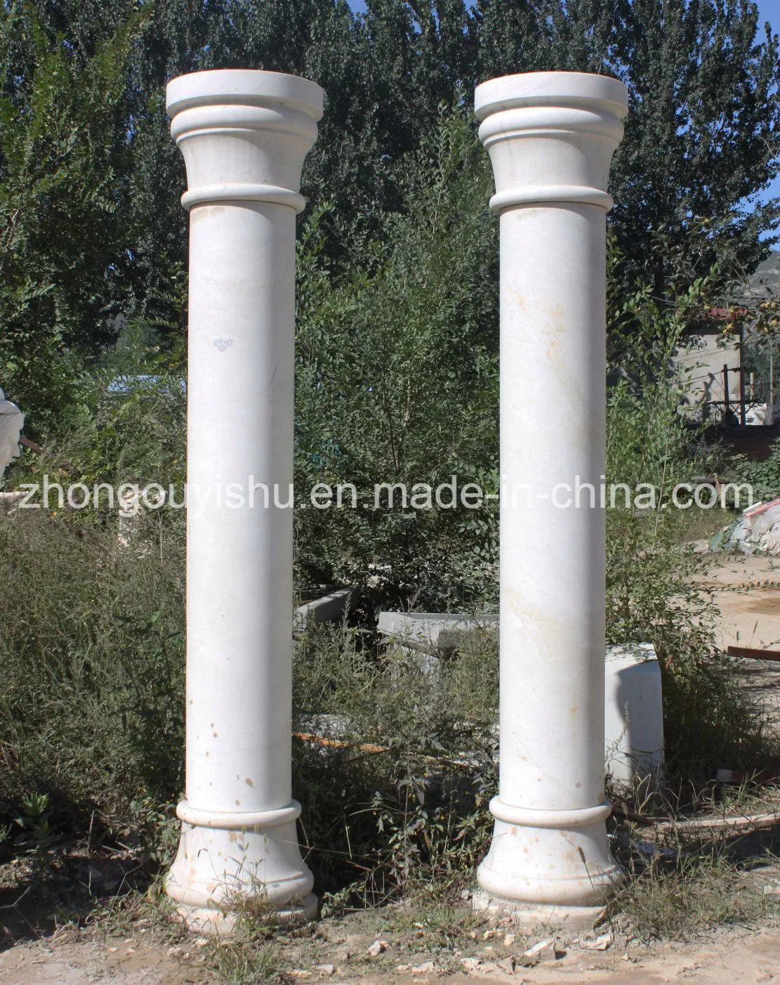 Simple Design Egypt Beige Marble Roman Column