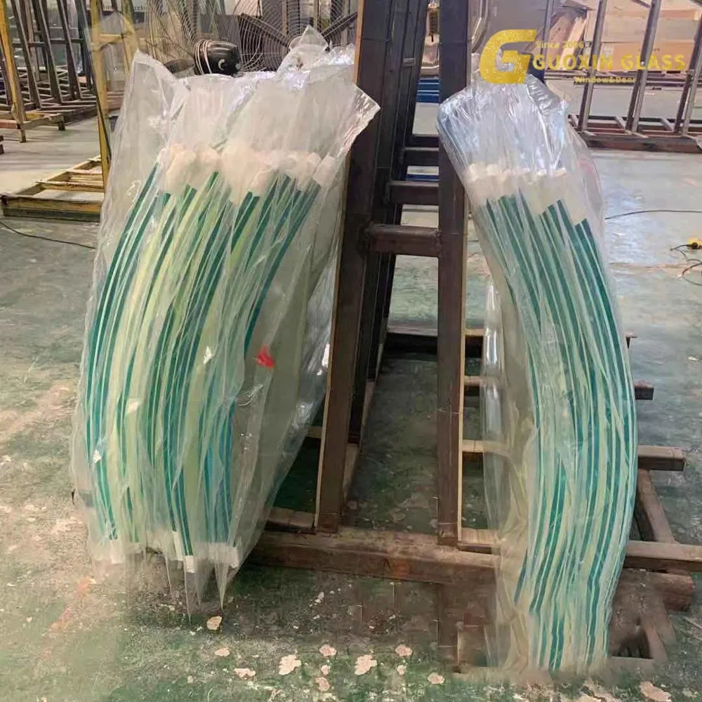 Stylish Bent Glass Design for Fireproof and Waterproof Walls