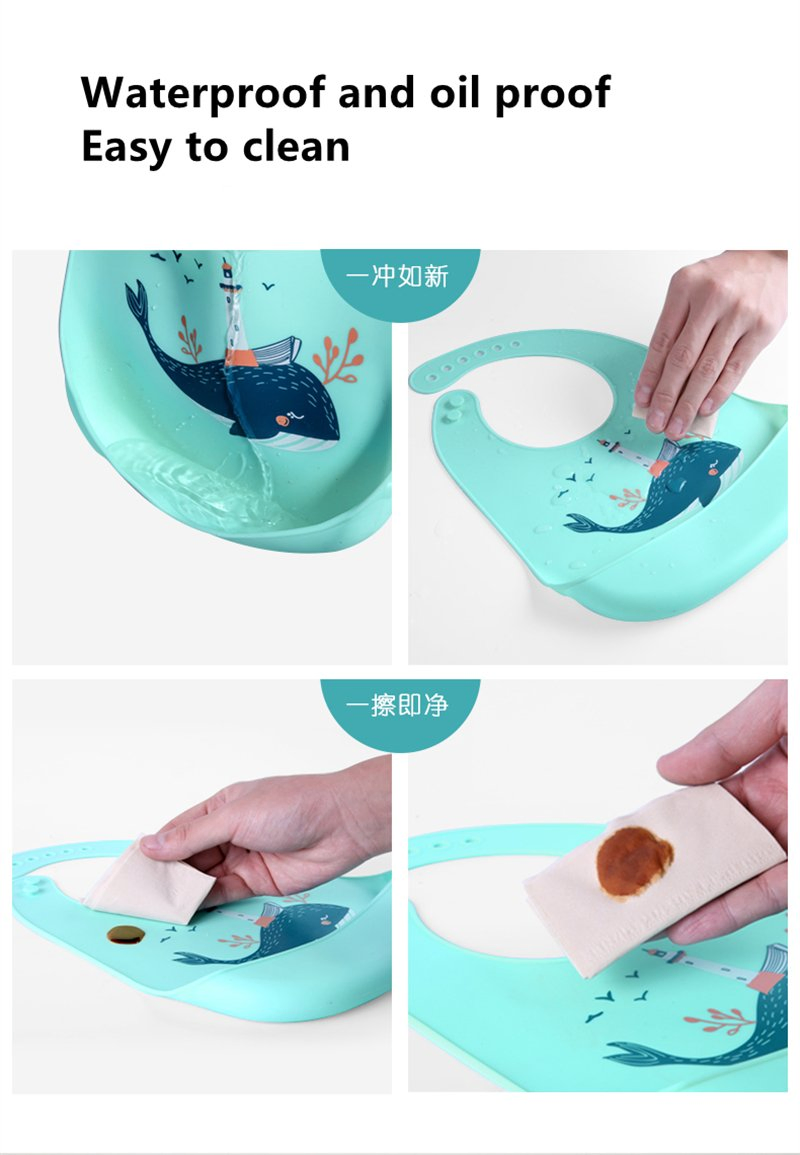 New Arrivals Hanging Drying Wholesale Newborn Apron Unisex Waterproof Silicone Baby Bib Custom Baby Bibs