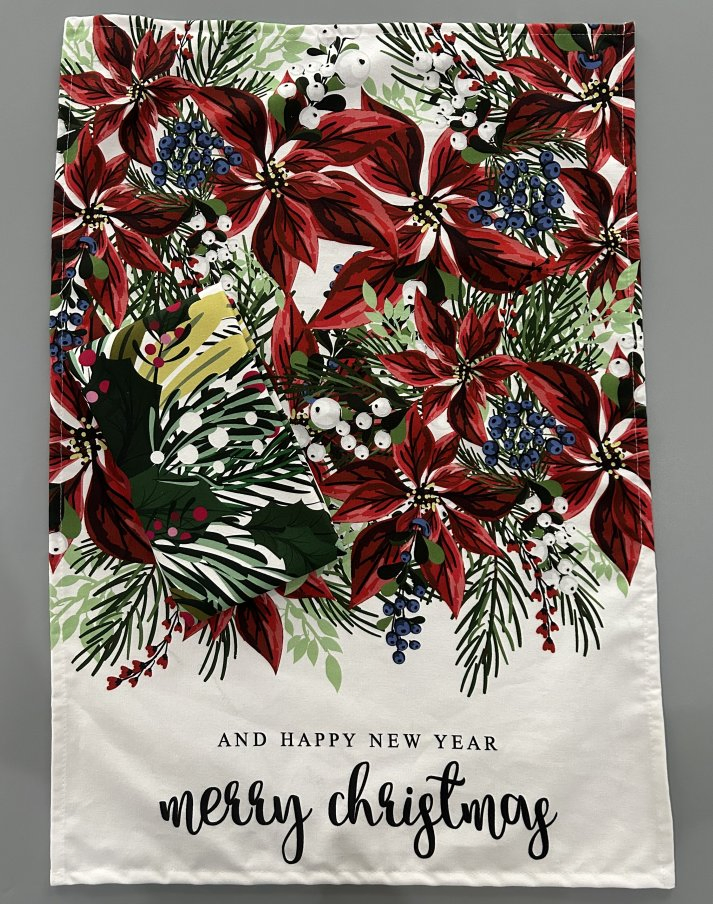 Custom Digital Printing Christmas Cotton Kitchen Napkin Tea Towel