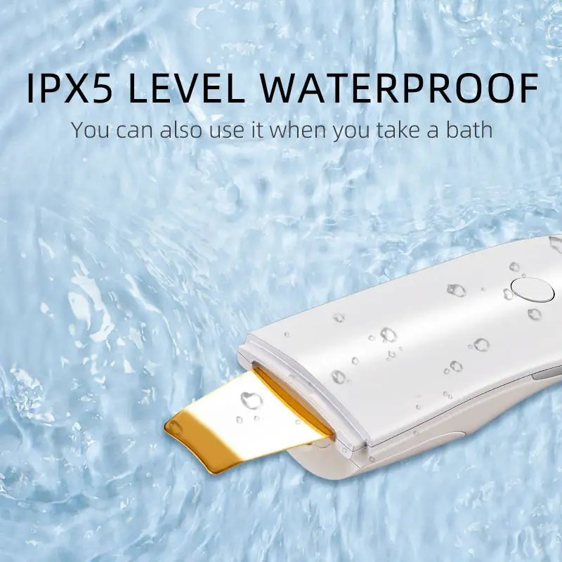 USB Rechargeable Wireless High Frequency Vibration Ultrasonic Skin Scrubber Deep Cleansing Facial Skin Scrubber