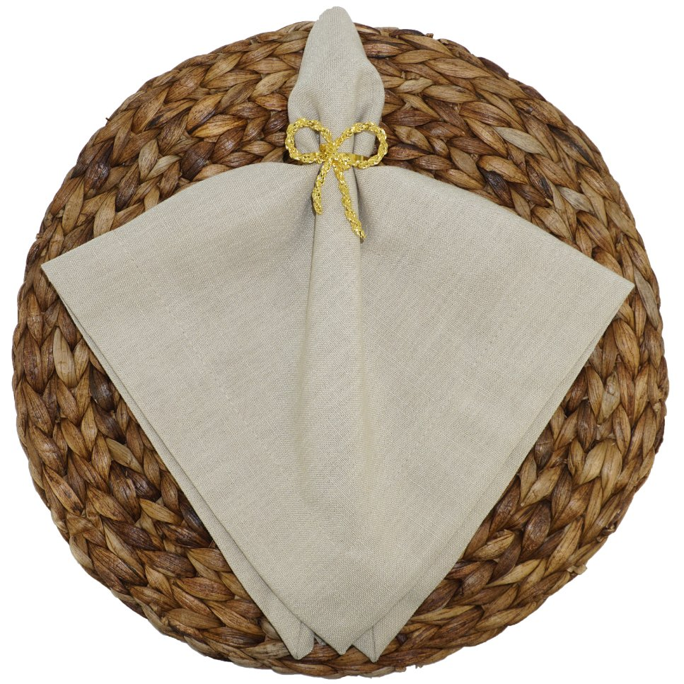 Latte Linen Like Solid Slub Texture Napkins Table Napkin
