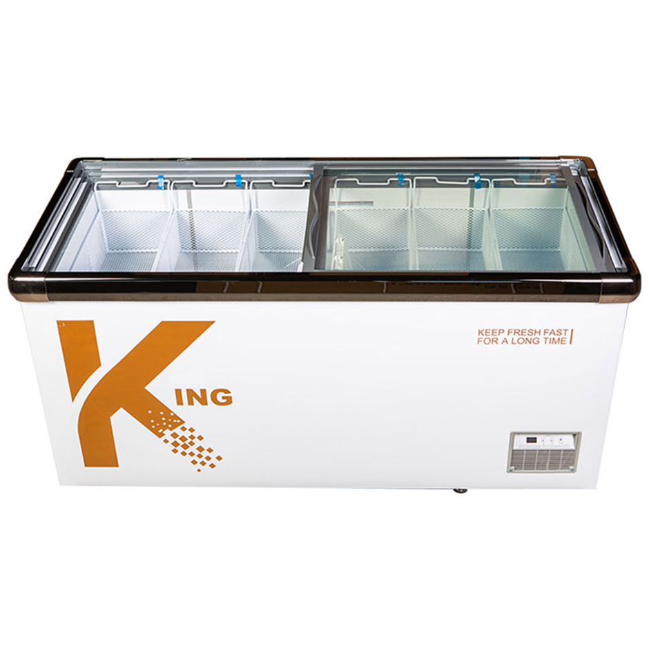 Supermarkets Cooler Commercial Storage Deep Display Showcase Ice-Cream Refrigerator Chest Island Freezer
