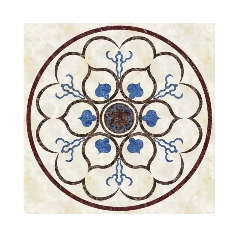 Мраморный медальон водной резки круглой формы