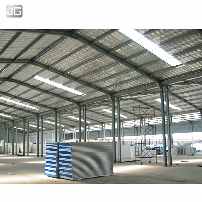 Construction Galvanized Industrial Steel Structural Workshop/Warehouse Building Structure Metal Gable Frame for Warehouse/Workshop/Storage/Hangar Installation