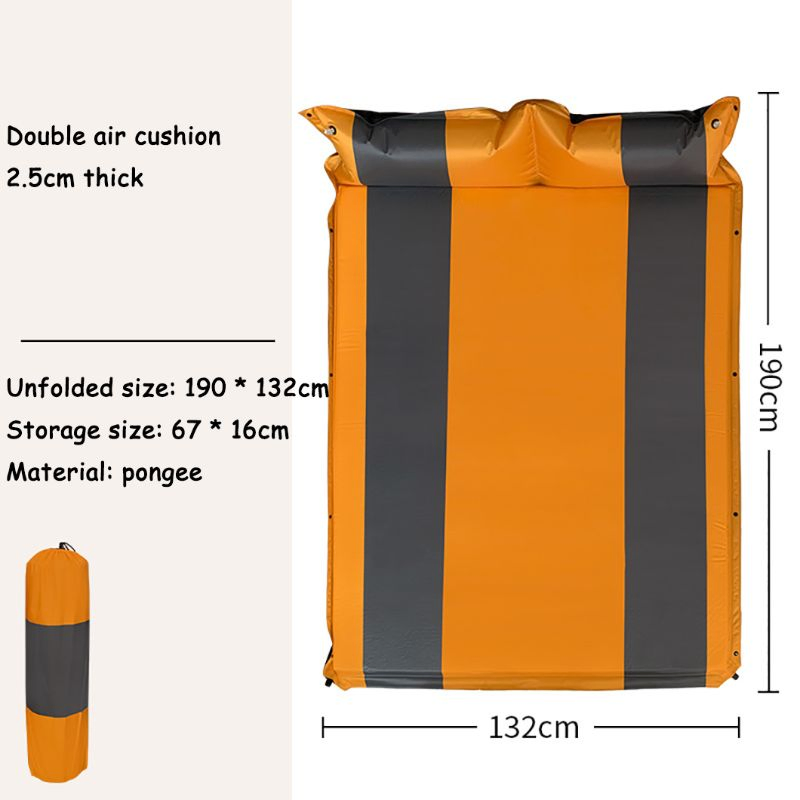 Beige Outdoor Camping Portable Design Waterproof Inflatable Mattress Bed Air Mat