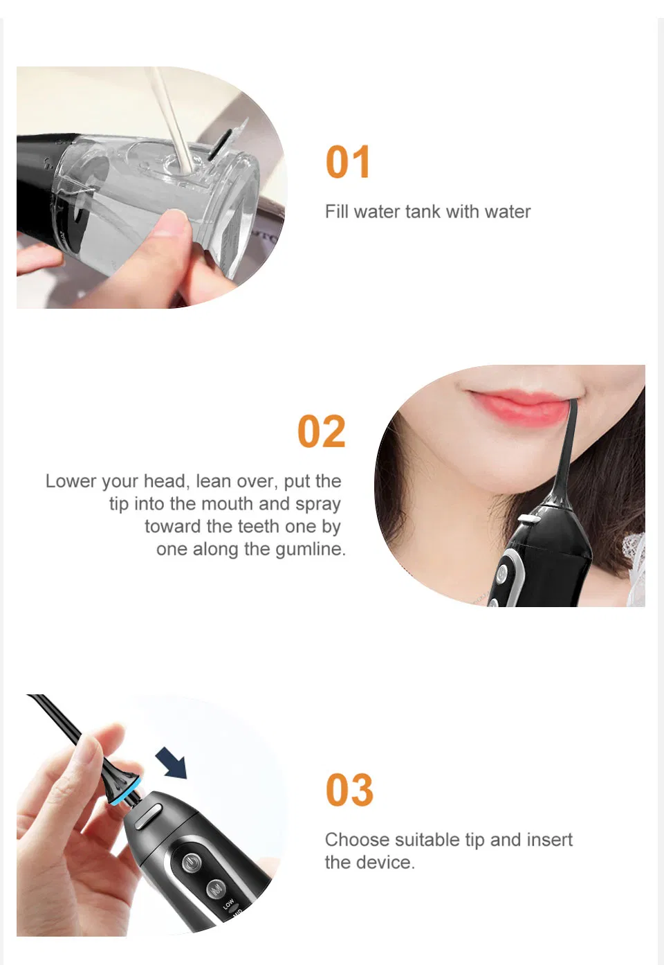 OEM New Oral Hygiene Dental Clean Whitening Water Flosser