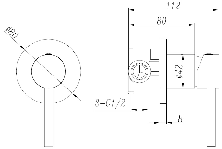 Смеситель для душа и ванны Watermark Approval Round